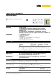 Technisches Merkblatt StoPrim Plex (pdf) - superhaus.de