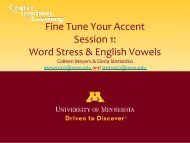 Word Stress & English Vowels - TESOL Community