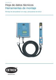 Hoja de datos tÃ©cnicos Herramientas de montaje - Oetiker