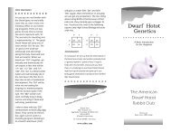 2006 Genetics Brochure - the American Dwarf Hotot Rabbit Club
