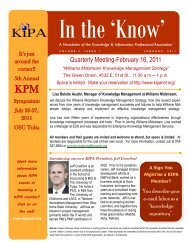 January 2011.pdf - Knowledge & Information Professional Association