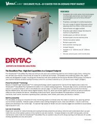 DoCuMate PLus—uV Coater For on-DeManD Print Market - Drytac