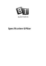 Specification GPStar