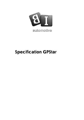 Specification GPStar