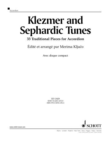 Klezmer and Sephardic Tunes 33 Traditional Pieces ... - Schott Music