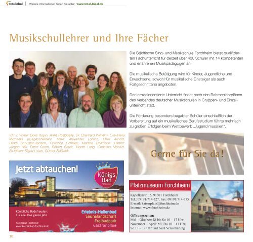 Informationen schwarz auf weiß - Forchheim