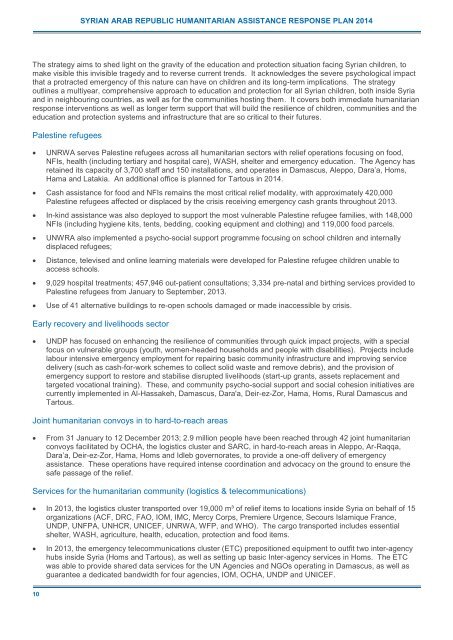 2014 Syrian Arab Republic Humanitarian Assistance Response Plan (SHARP)