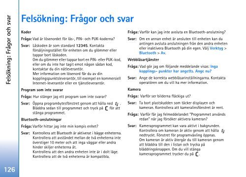 Felsökning: Frågor och svar - File Delivery Service - Nokia