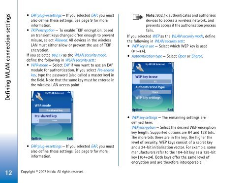 Nokia E65 Using WLAN