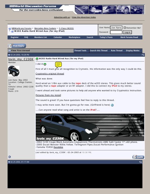 2003 mercedes e320 aux input discount
