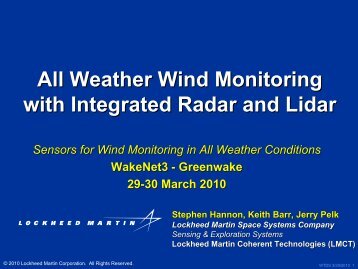 Weather Wind Monitoring with Integrated Radar and Lidar - WakeNet