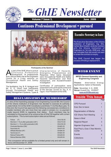 June 2009 - Ghana Institution of Engineers (GhIE)