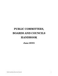 Public Committees, Boards and Councils Handbook