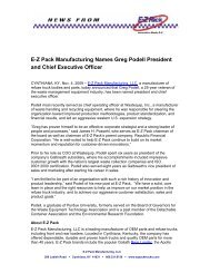 E-Z Pack Manufacturing Names Greg Podell ... - EZ Pack Trucks