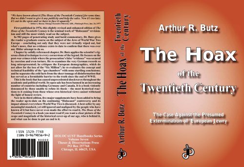 Arthur R. Butz â€“ The Hoax Of The Twentieth Century