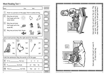 Word Reading Test 1 - Rising Stars