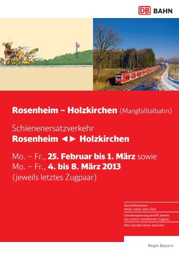 Rosenheim â Holzkirchen (Mangfalltalbahn) Schienenersatzverkehr ...