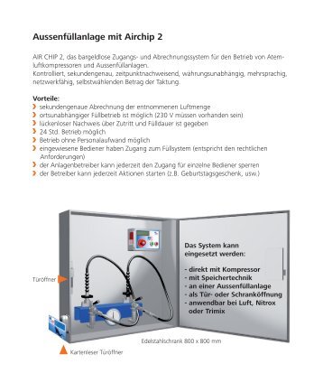 Aussenfüllanlage mit Airchip 2 - Hubsis Tauchservice  GmbH