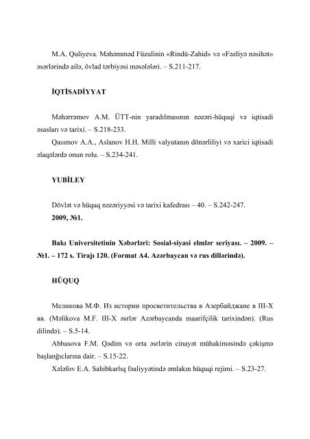 Sosial-siyasi elmlÉr seriyasÄ±. â 1992. - BakÄ± DÃ¶vlÉt Universiteti