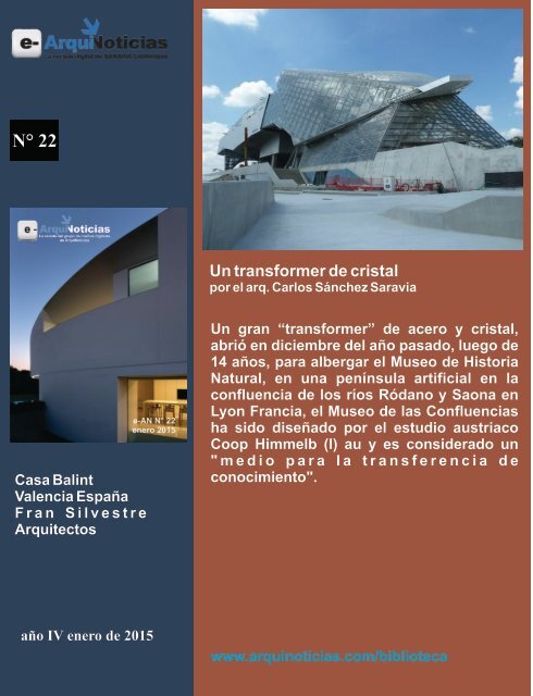 e-ArquiNoticias N° 22 nota N° 5 Un transformer de cristal por el arq. Carlos Sánchez Saravia