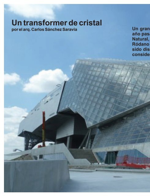 e-ArquiNoticias N° 22 nota N° 5 Un transformer de cristal por el arq. Carlos Sánchez Saravia