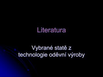 Doporučená literatura - Technická univerzita v Liberci