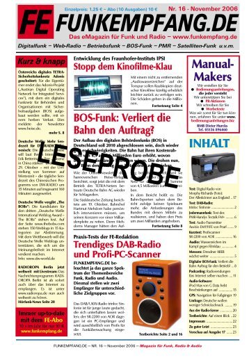 LESEPROBE - Radio-Scanner