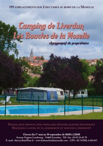 Camping de Liverdun Les Boucles de la Moselle Camping ... - Sitlor.fr