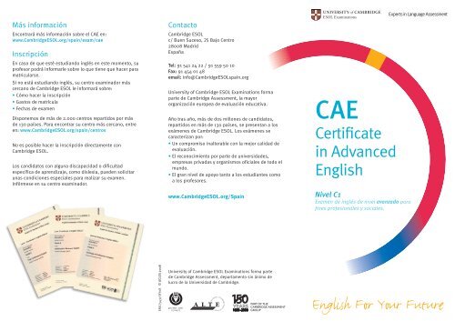 CAE Leaflet