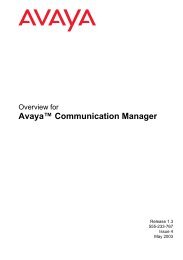 Overview For Avayaâ¢ Communication Manager - Alpha hosted sites