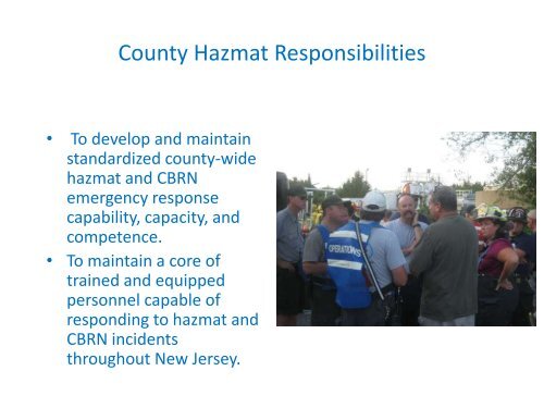 MCHD Hazmat Program Overview Presentation - Monmouth County