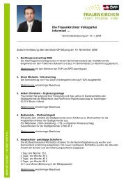 Gemeinderatssitzung am 10.11.2008 - ÃVP Frauenkirchen