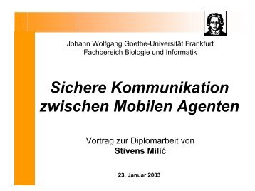 Vortrag - Professur Graphische Datenverarbeitung - Goethe ...