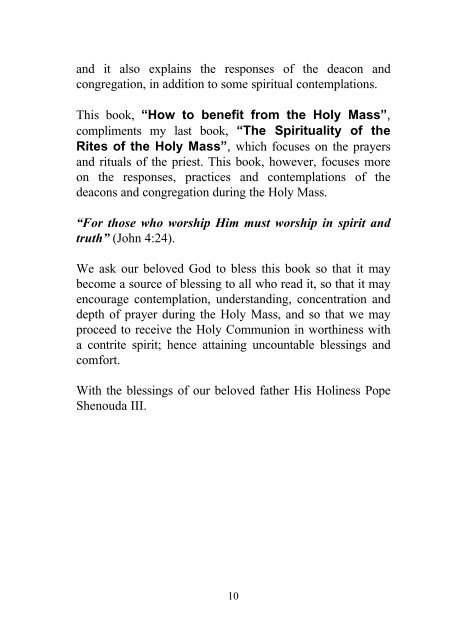 How to Benefit from the Holy Liturgy - Pope Kirillos Scientific Family