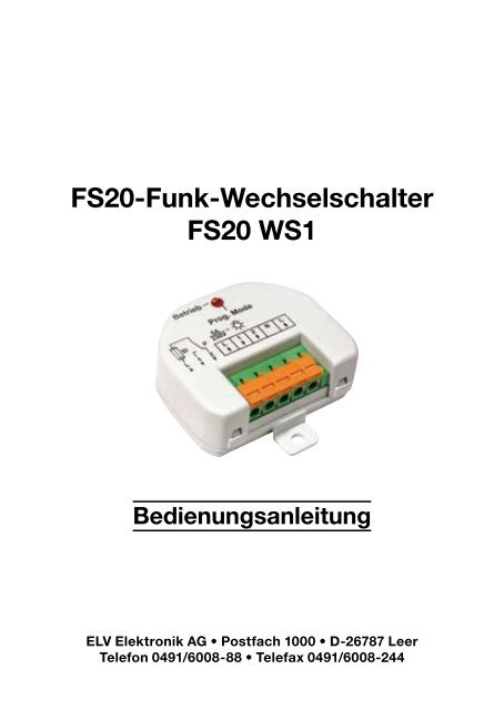 FS20-Funk-Wechselschalter FS20 WS1 - EZcontrol