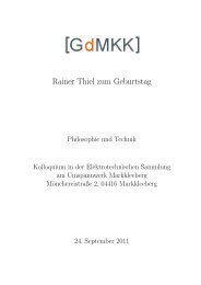 Rainer Thiel zum Geburtstag - Prof. Dr. Hans-Gert GrÃ¤be