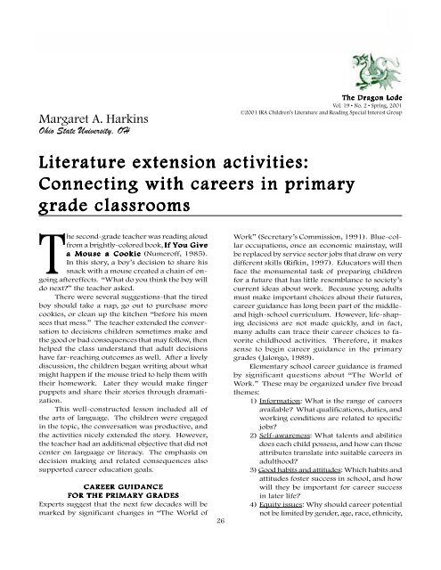 Literature extension activities - Department of Reading and ...
