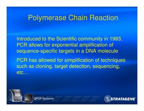 An Introduction to PCR and Quantitative PCR