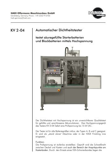 KV 2-04 - HADI Offermann Maschinenbau GmbH