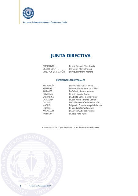 Memoria Actividades AINE 2007 - Colegio Oficial de Ingenieros ...