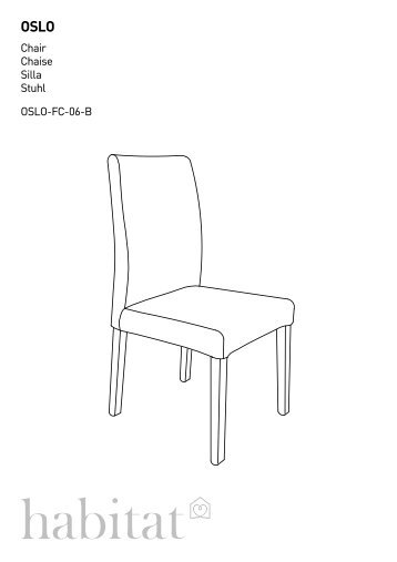 Chair Chaise Silla Stuhl OSLO-FC-06-B - Habitat