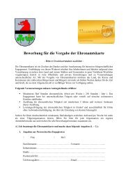 Bewerbung für die Vergabe der Ehrenamtskarte - Stadt Elsdorf