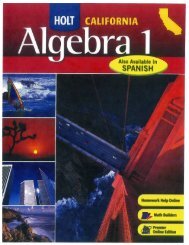 Algebra 1 (PDF)