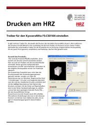 Anleitung zur Einrichtung des KyoceraMita Treibers - HRZ