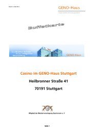 unserer Speisekarte - GENO-Haus Stuttgart