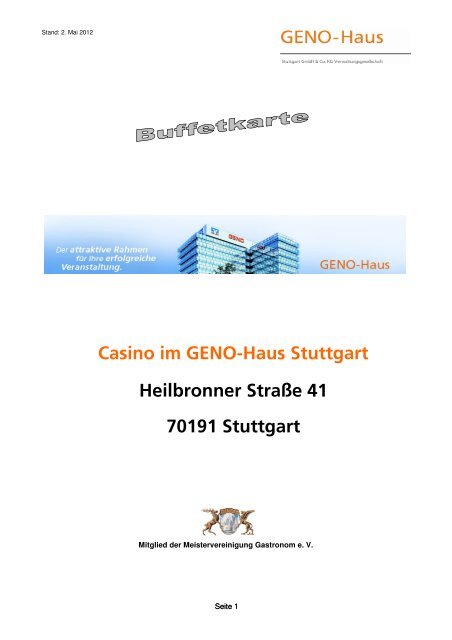 unserer Speisekarte - GENO-Haus Stuttgart