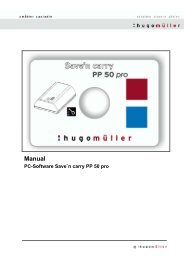 Manual PC-Software Save`n carry PP 50 pro - Hugo Müller