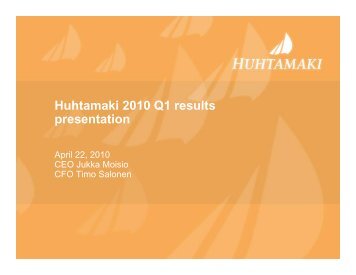 Huhtamaki 2010 Q1 results presentation