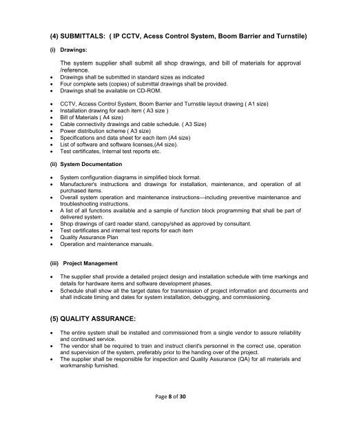 Technical Specifications For Ip Cctv ... - Engineering Projects India Ltd.