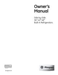 Owner's Manual - GE  Monogram